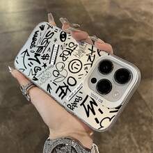 1 件时尚路标和涂鸦字母全身保护防摔手机壳，加厚防滑保护套适用于 iPhone11 12 13 14 11Promax 12Promax 13Promax 14Promax XR 15 15PRO 15PROMAX、GalaxyS20/S21/S22/S23/S24/S25/S24FE/S24Ultra/S25Ultra - 路牌塗鴉字母 - 查看 3