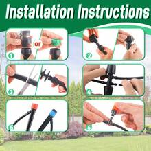 226FT Automatic Drip Irrigation Kit - Effortless Plant Watering System With Adjustable Nozzles And Patio Misting - Perfect For Thriving Gardens And Greenhouses - 黑色 - 查看 4