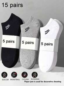 9 Pairs Black, White, Grey Neutral Color Breathable Moisture-Wicking Casual Ankle Socks