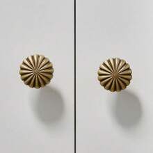 1/2/5件锌合金仿古单孔厨柜储物把手复古梳妆台抽屉衣柜把手老式门拉手橱柜家具五金（配对两种螺丝：2.2厘米、2.5厘米） - 復古 - 查看 2