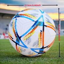 1pc Professional Level #5 Football, With Vibrant Colorful Design - Durable PVC, Machine Stitched Panels, For Training & Match, All Grounds Use, Football Equipment, Dynamic Sports Design, High Quality Stitching - Multicolor - View 3