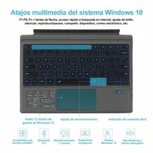 TUNKE Surface Pro 3/4/5/6/7 Keyboard Cover - Colorful Backlight - View 4