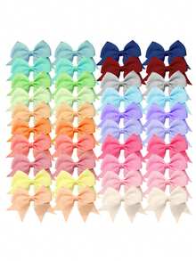10/20pcs Random Color Puppy Hair Clips, Alligator Clips, Hair Pins, Headbands, Ribbed Ribbons, Dog Bow Hair Clips, Hair Accessories, Suitable For Daily Wear - Multicolor - View 4