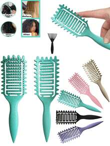 2025 最新款野猪鬃毛卷发造型梳，男女适用 - 顺发、定型、防毛躁，符合人体工学设计，方便携带，适用于沙龙/家居/美容必需品