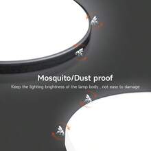 CANMEIJIA 1pc LED Ceiling Light, Modern Indoor Decorative Lamp, Black Round LED Recessed Ceiling Light, Suitable For Living Room, Bedroom, Kitchen, Bathroom, 185-265V, 18W/30W/40W/50W, 3000K Warm White/4000K Neutral White/6500K Cool White, Dimmable 3 Color Temperatures, For Bedroom, Balcony, Bathroom, Living Room, Room, Garage Lighting - Black Round Ceiling Lamp - View 8