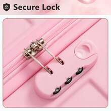 MERAX Luggage Sets 3 Piece, Hard Shell ABS Lightweight Durable Suitcases With Double Spinner Wheels 20/24/28 Inch (Pink) - 粉紅色的 - 查看 6