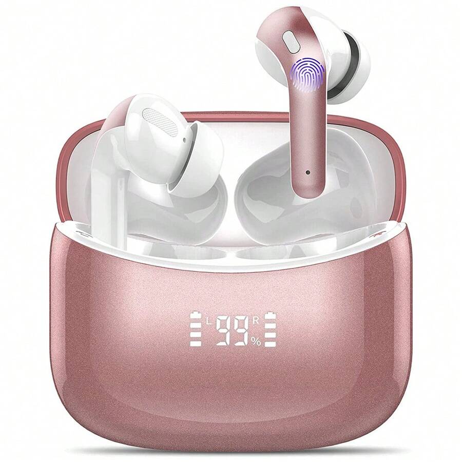 LIFEBEE 无线耳塞，无线 5.3 入耳式耳机，LED 电量显示运动耳机触控入耳式耳机 - 均碼 - 查看 1