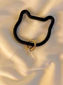 1pc Silicone Cat Lanyard, Phone Case & Bracelet Holder, Versatile Mobile Phone Accessories