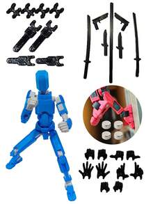 Improved Dummy 13 Articulated Doll Assembly Kit With Magnet - 藍身白 - 查看 1