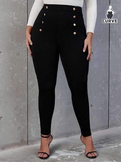 Pantalón de Traje de Talla Grande para Mujer, Pantalon Curvy para Dama, Pantalones Formales Elásticos de Cintura Alta para Mujer, Pantalones Casuales Negros Ajustados para Mujer para Oficina Y Ropa Casual Diaria