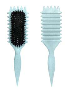 Portable Curly Hair Styling Brush – Nylon Bristles, Detangling & Volumizing Comb For All Hair Types