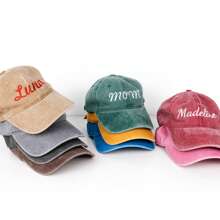 1 buc Șapcă de baseball cu text brodat personalizat, Pălărie unisex vintage reglabilă, spălată, potrivită pentru studenți, profesori, birouri, cămine universitare, prieteni și familie, Șapcă sport casual, Design vintage spălat, Alegerea perfectă pentru ea/el/iubit/prietena.