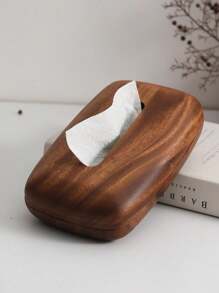 LEEAN Tissue Box Holder ,Modern, Minimalist, And Durable Wooden Tissue Box , Easy-Refill- Premium-Quality Walnut Tissue Box Cover, For Tabletop Night Stands Bathroom Office ,Vintage Decorative Tissue Boxes