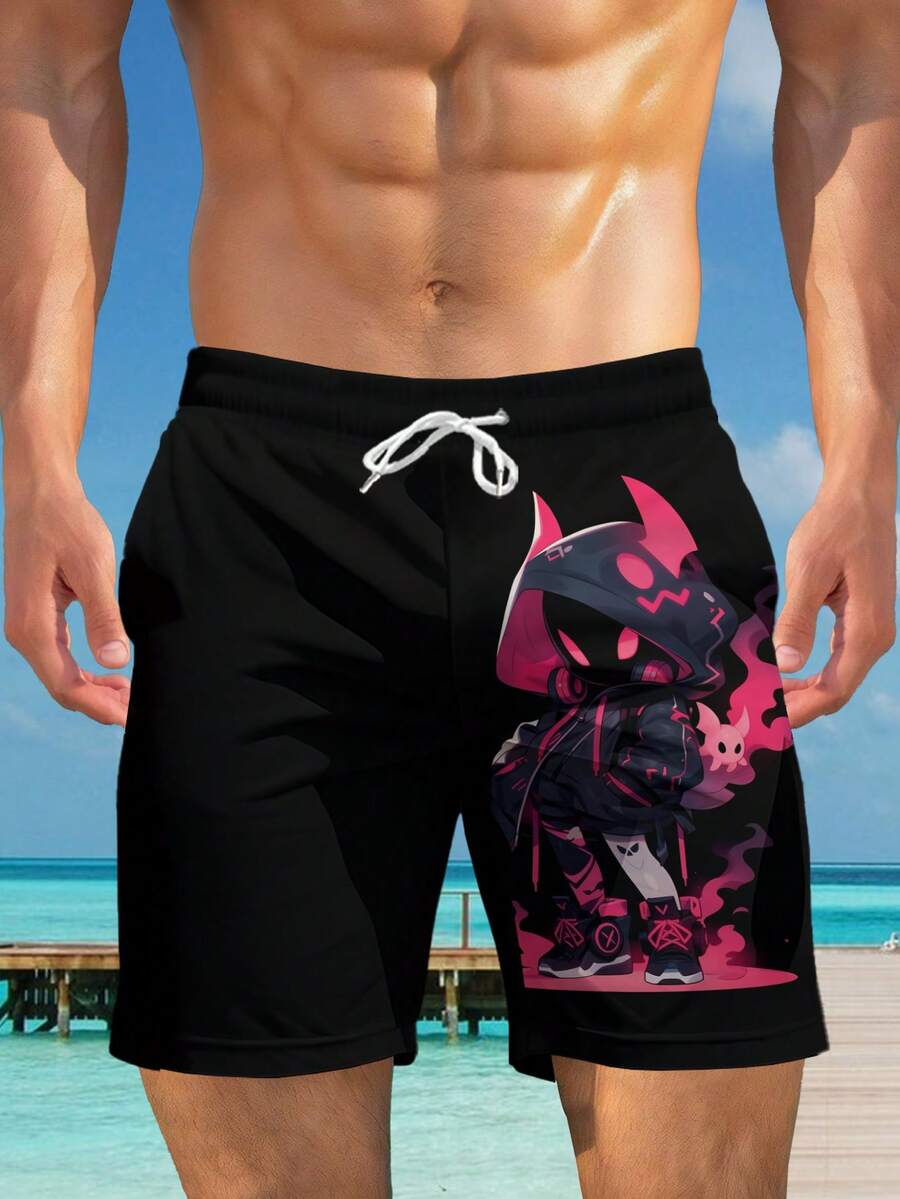 3D Print Men's Shorts, Fashionable Casual Appearance, Luxurious Feel, Drawstring Waistband, Perfect Choice For Summer Outings - Multicolor - View 1