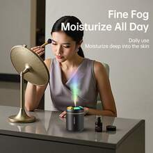 1pc USB Portable 180ML Humidifier With 7-Color Light, Suitable For Car & Home Use
