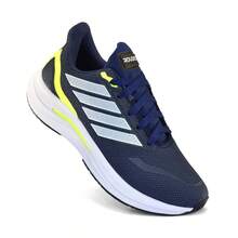 Men's Sports Tennis Shoes For Gym Running, Training, Work, Comfortable - 海軍藍檸檬色 - 查看 2