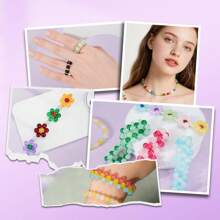 8mm Glass Beads For Jewelry Making, 24 Random Colors 8mm Crystal Beads Imitation Jade Beads Bracelet Making Kit With Jump Ring, Lobster Clasp, Elastic Thread For Bracelet Necklace Earrings Jewelry Making And DIY Crafts Gift
