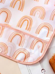 1 件防水围兜，婴幼儿喂奶围兜，大口袋进餐罩衣，6-36 个月