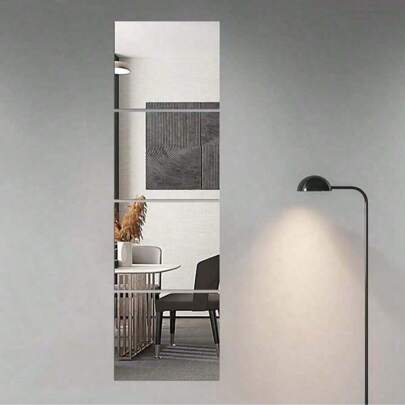 2/4/8pcs[20cm*20cm] Mirror Wall Stickers, Spliceable, Full-Length Mirror, Suitable For Bedrooms, Home Gyms, Bathrooms, Suitable For Bathrooms