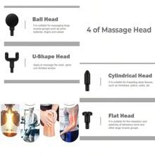 High-Power Muscle Relaxer - Rechargeable Deep Tissue Massage Gun With 4 Heads For Full Body Relief, Ultimate Muscle Recovery Tool, Plastic Family-Grade, USB Charged