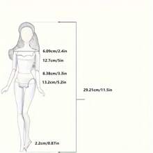 25件套时尚娃娃服装及配饰套装，包括2件婚纱、3条迷你裙、10双鞋子和10个衣架 - 适合11.5英寸娃娃，适合3-6岁女孩，可用于角色扮演游戏、节日和圣诞节礼物 - 彩色 - 查看 6