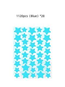 1120/840/560/280 Pcs Star Stickers, Back To School,Halloween & Christmas Decoration Stickers, Colorful Five-Pointed Star Stickers For Party, Holiday Photo Decoration, Face Decor Stickers (1 Sheet Per Color), For Decoration Only (Not For Makeup)2000/1400/160/80/40