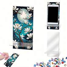 1 件女士亚克力钻石画套装 - 5D 水晶数字画、茉莉花、向日葵、曼陀罗、玫瑰主题设计、多功能手机支架和镜架、创意 DIY 工艺礼品套装 - 彩色 - 查看 14