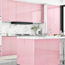 1 卷闪亮自粘墙纸 - 可移除粘性壁纸，易于清洁，适用于厨房橱柜、台面、卧室、衣柜、桌子和家具翻新（粉色、黑色、白色），DIY 变色膜带纹理图案、闪光效果、家居装饰、房间装饰、壁纸剥离和粘贴墙贴墙面装饰浴室装饰 - 彩色 - 查看 22