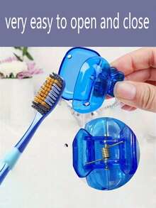 1 pieza/2 piezas/5 piezas Soporte para cepillo de dientes para el hogar, Estuche de viaje portátil para proteger el cepillo de dientes del polvo, Clip de protección portátil para la cabeza del cepillo de dientes, Clip de almacenamiento de cepillo de dientes, Esencial de viaje Cubierta protectora portátil para cepillo de dientes, Caja portátil para cepillo de dientes, Decoración de baño para el hogar, Regreso a la escuela en verano