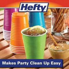 Hefty Party On Disposable Plastic Cups Assorted 16 Ounce 100 Count Pack Of 2 - 什錦顏色 - 查看 3