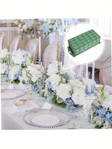 2pcs/1pc Square Foam Flower Cage Hanging Box, Rectangular Flower Cage Wall Decor, Wedding Christmas Party Table Top Fresh Flower Bouquet Decoration, Durable Floral Foam Cage Block Stand, With Adhesive Tape For Fresh Flowers Home Indoor Garden Decor, Floral Cage Suitable For Birthday Party, Wedding, Themed Party, Halloween, Christmas, Gifts, Corporate Events - Multicolor - View 6