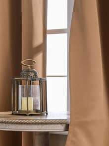 2pcs Blackout Curtains - Indoor Curtain Panels With Grommets, Thermal/Blackout/Privacy, Suitable For Bedroom, Living Room, And Outdoor Doorways - Brown - View 7