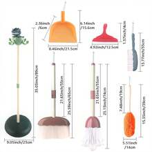 Household Cleaning Kit With Dinosaur Holder And Accessories - Multicolor - View 6