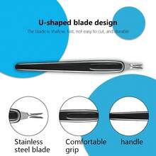 Cuticle Fork, 4 Pieces Cuticle Remover, Cuticle Trimmer, Cuticle Pusher, Cuticle Spreader Cutter, For Finger And Toe Nail Care