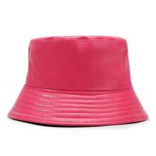 女士 PU 皮革渔夫帽，复古小檐帽，春秋通用