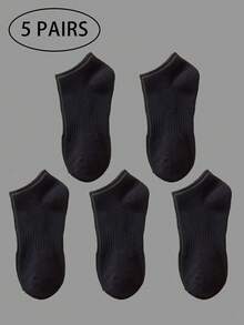 1/3/5/10双装 女士吸湿排汗短袜，踝袜，白色袜子，黑色袜子，普通女士袜子，柔软女士袜子