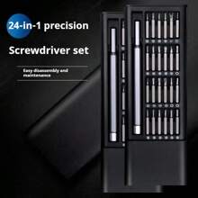 Set di 25 cacciaviti di precisione, attrezzi multifunzione per lo smontaggio di telefoni cellulari e tablet, in plastica durevole, senza batteria, con varie punte per viti