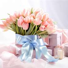 25 yardas de cinta decorativa para ramos de flores, cinta de satén de 4 cm para envolver regalos, lazos para empaquetar regalos de Navidad y San Valentín - Rojo, naranja, amarillo, verde, azul y morado - Ver 2