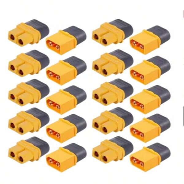 10 Conjuntos de Conectores de Bala XT60H (Actualización de XT60) Macho Hembra con Vaina para Baterías Lipo de Aviones y Coches RC