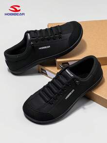 HOBIBEAR Wide Toe Box Barefoot Shoes One Stirrup Men Women Minimalist Breathable Comfortable Trail Running Walking Shoes PU Leather Surface - All Black - View 5