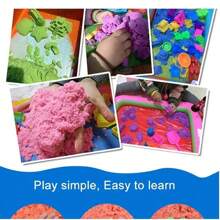 Juego de Arena Mágica de 500g/1000g, Juego de Arena Falsa, Juegos de Actividad Sensorial Divertidos y Ordenados, Juego de Arena Mágica Falsa, Juegos de Actividad Sensorial Divertidos y sin Desorden, Ideas de Actividades de Arena Sensorial