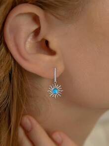 1 对青少年魅力方晶锆石耳坠，适合女孩礼物，适合日常装饰，适合派对珠宝生日礼物 - 1# - 查看 6