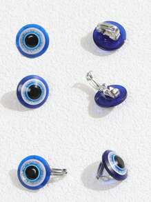 10pcs Blue Devil's Eye Hair Clip Ladies Personality Dreadlocks Fine Glitter Hair Buckle Detachable Headwear Street, Claw Clips, Hair Claws, Clips For Hair, Hair Slide, Hair Barrettes, School Stuff