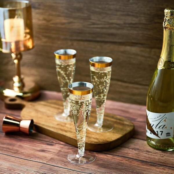 8PCS/24PCS/72PCS/Transparent Plastic Champagne Glasses, [REUSABLE] 4.5oz Transparent Plastic Cocktail Party Cups, Suitable For Parties, Weddings, And Large Celebrations.