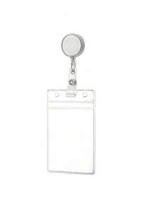 1pc Transparent Waterproof Soft Plastic Card Holder With Retractable Badge Reel, Adjustable Badge Reel Clip, Credit Card Protector Suitable For Nurses, Doctors, Teachers, Office Staff, School Supplies, Back To School - Clear - View 8