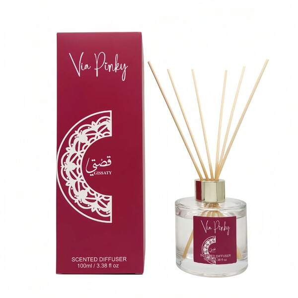 1pc Flameless Aromatherapy Diffuser Set (100ml/3.38fl.Oz), Flameless Essential Oil Diffuser For Hotel, Home Indoor Use, Natural Plant Mixed Fragrance Oil, Indoor Aromatherapy, Home Decor Fragrance, Long-Lasting Air Freshener, Suitable For Valentine's Day, Birthday, Christmas Gifts, For Bedroom, Study, Living Room, Bathroom, Odor Eliminator