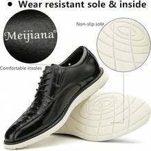 Men's Oxford Shoes Dress Shoes Men's Lightweight Lace-Up Fashion Shoes-20256688 - 黑-10 - 查看 8