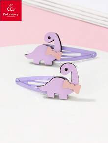 2 chiếc kẹp tóc hình khủng long, thích hợp để trang trí kiểu tóc hàng ngày cho bé gái. - khủng long - Xem 4