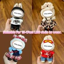 全新 1-3 代 15-17 厘米 吊坠 T 恤、裤子、帽子、发饰套装系列服装适用于 娃娃，适用于 派对和聚会（仅衣服，无鞋） - 彩色 - 查看 1