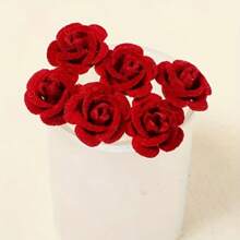10pcs Rose Hairpin, Simple & Elegant Hair Clip For Updo Hairstyle, Suitable For Party, Zinc Alloy Retro Design
